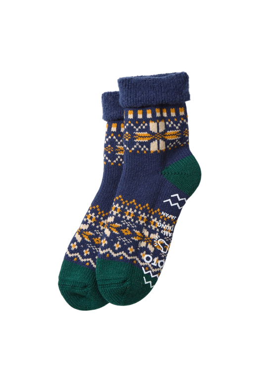 Comfy Snowflake Socks Socks & Hosiery RoToTo NAVY L