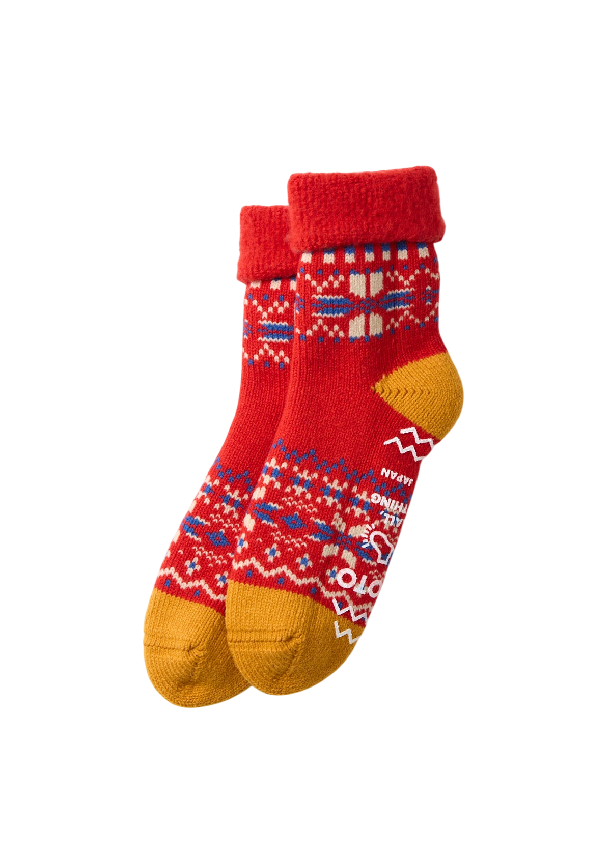 Comfy Snowflake Socks Socks & Hosiery RoToTo RED L