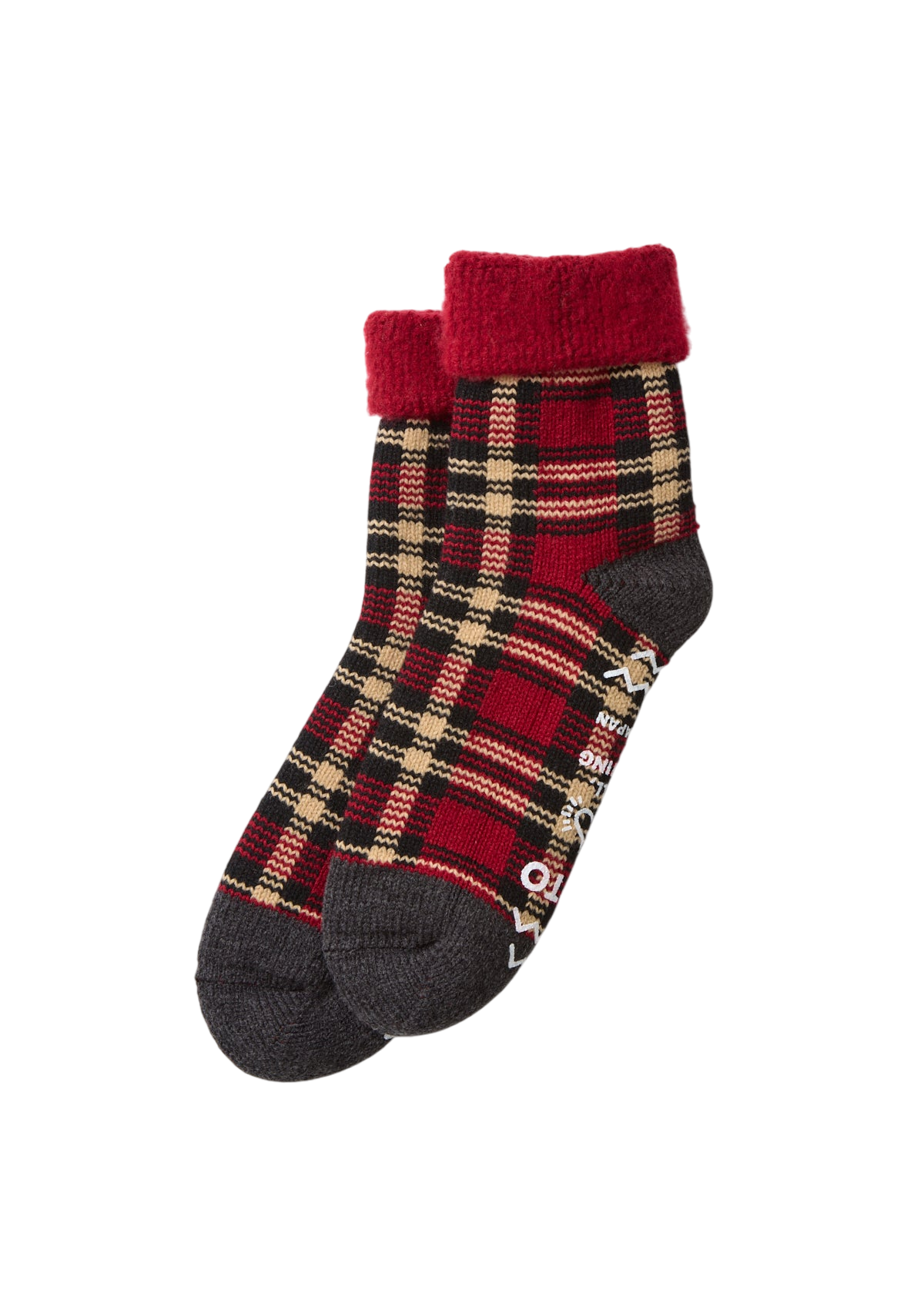 Comfy Room Socks Socks & Hosiery RoToTo D.RED/BLACK M