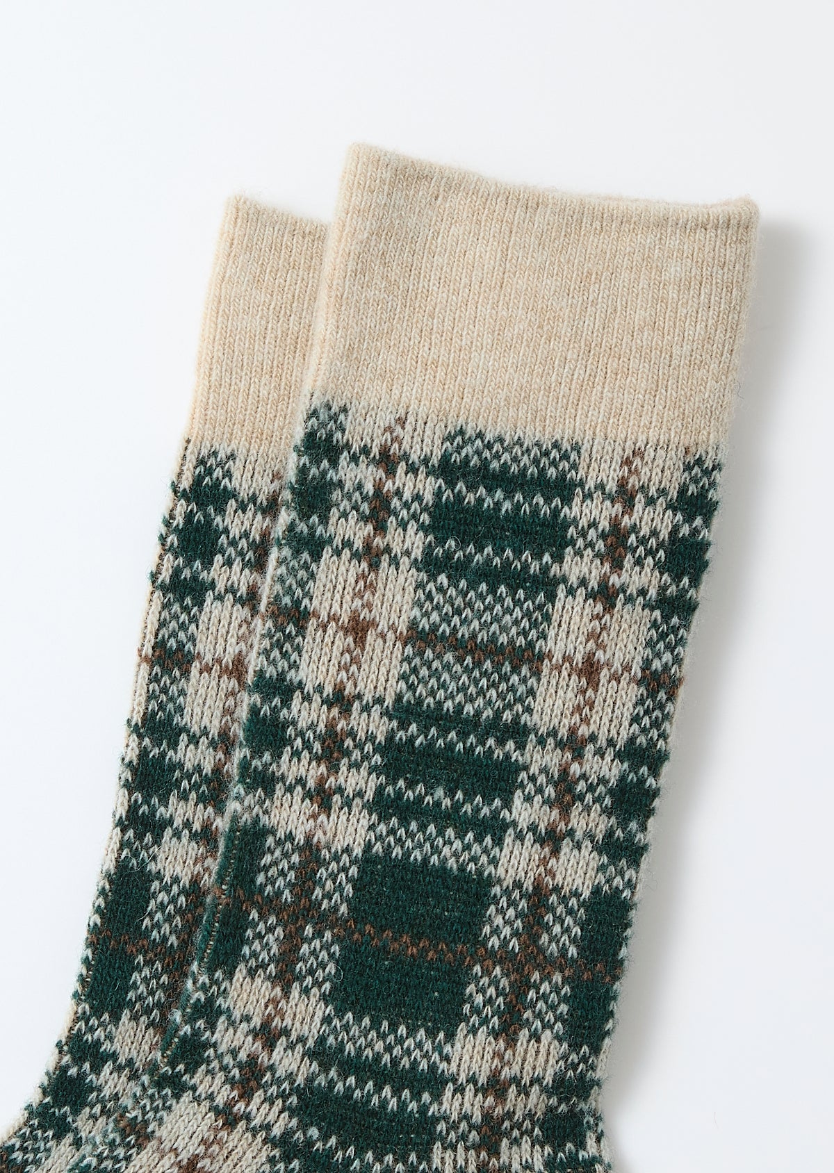 R1626 CHECK PATTERN MERINO SOCKS Socks RoToTo