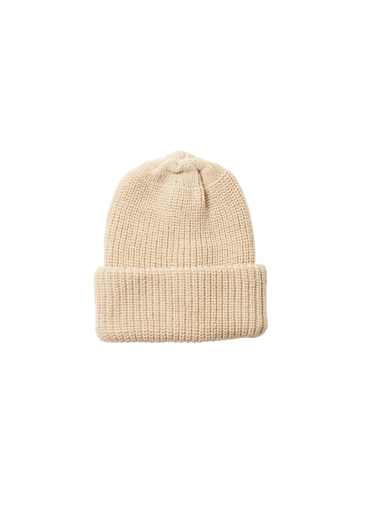 Cozy Chunky Beanie Hats RoToTo RAW BEIGE ONE