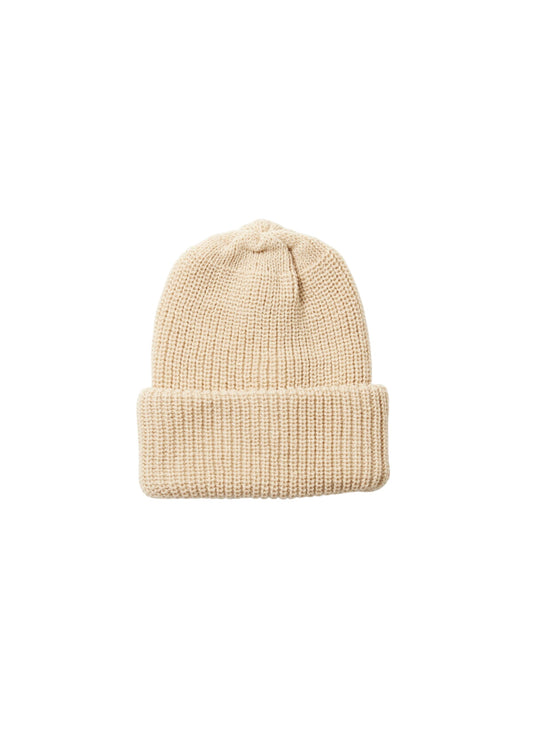 Cozy Chunky Beanie Hats RoToTo RAW BEIGE ONE