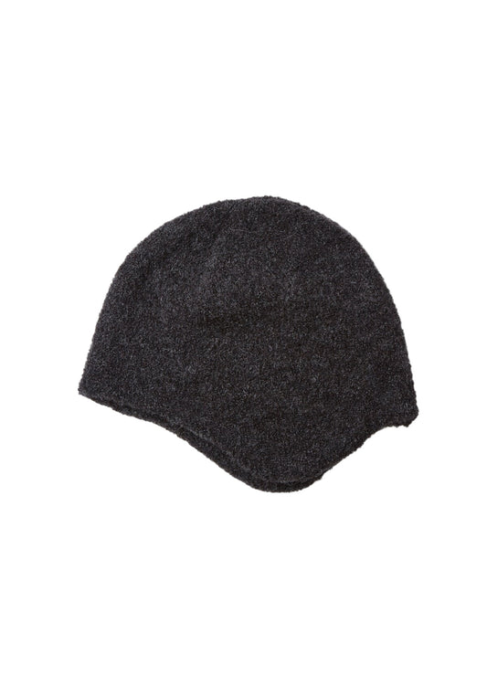 Alpaca Boucle Beanie Hats RoToTo CHARCOAL BLACK ONE