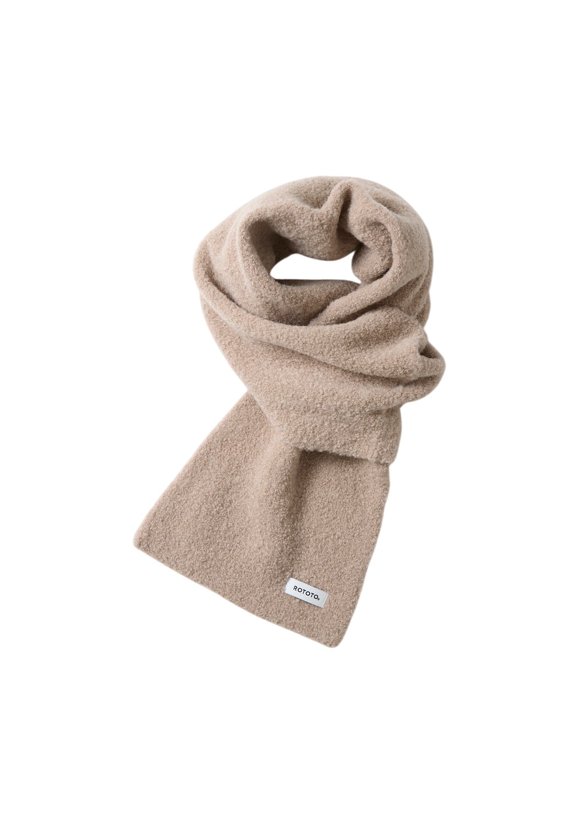 Alpaca Boucle Short Muffler Scarves RoToTo GRAYGE ONE