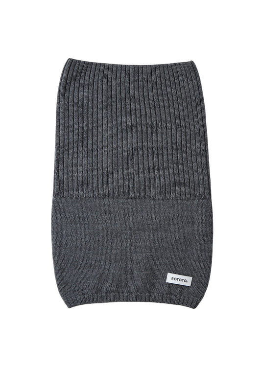 Extra Fine Merino Seamless Snood Scarves RoToTo D.GRAY ONE