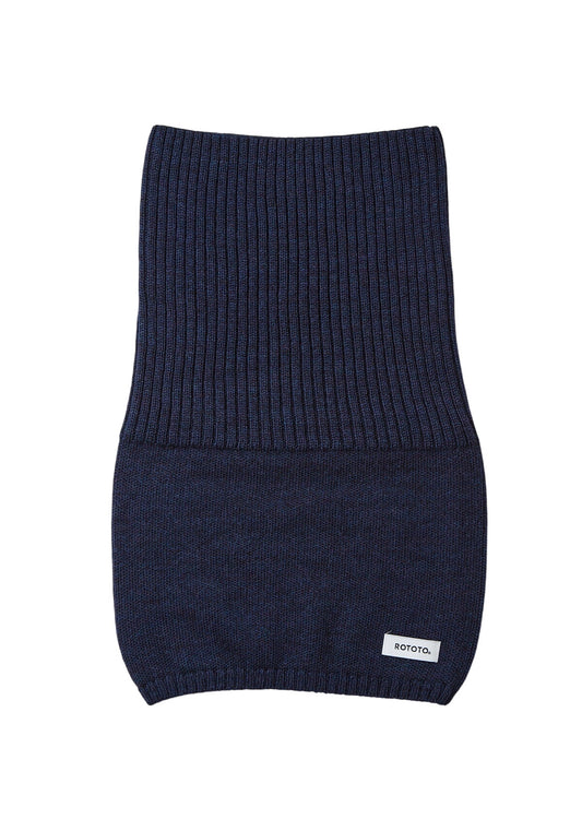 Extra Fine Merino Seamless Snood Scarves RoToTo NAVY ONE