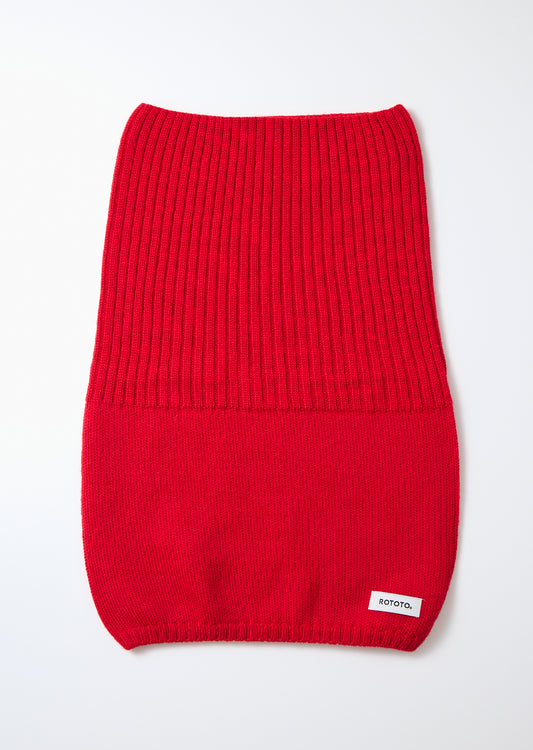 R5158 EXTRA FINE MERINO SEAMLESS SNOOD Scarves RoToTo RED ONE