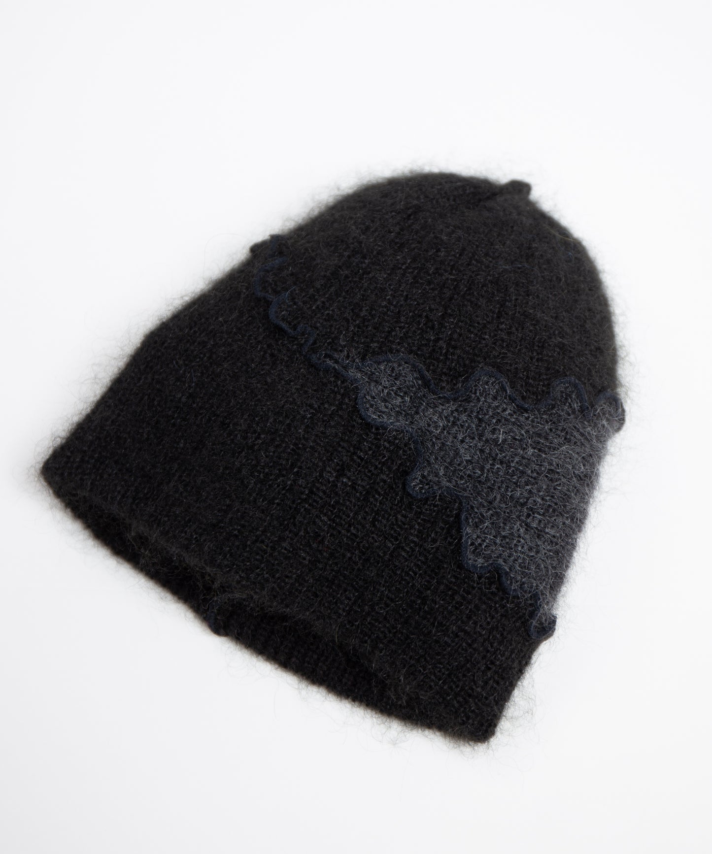 Mohair Knit Cap Hats RACAL Black ONE
