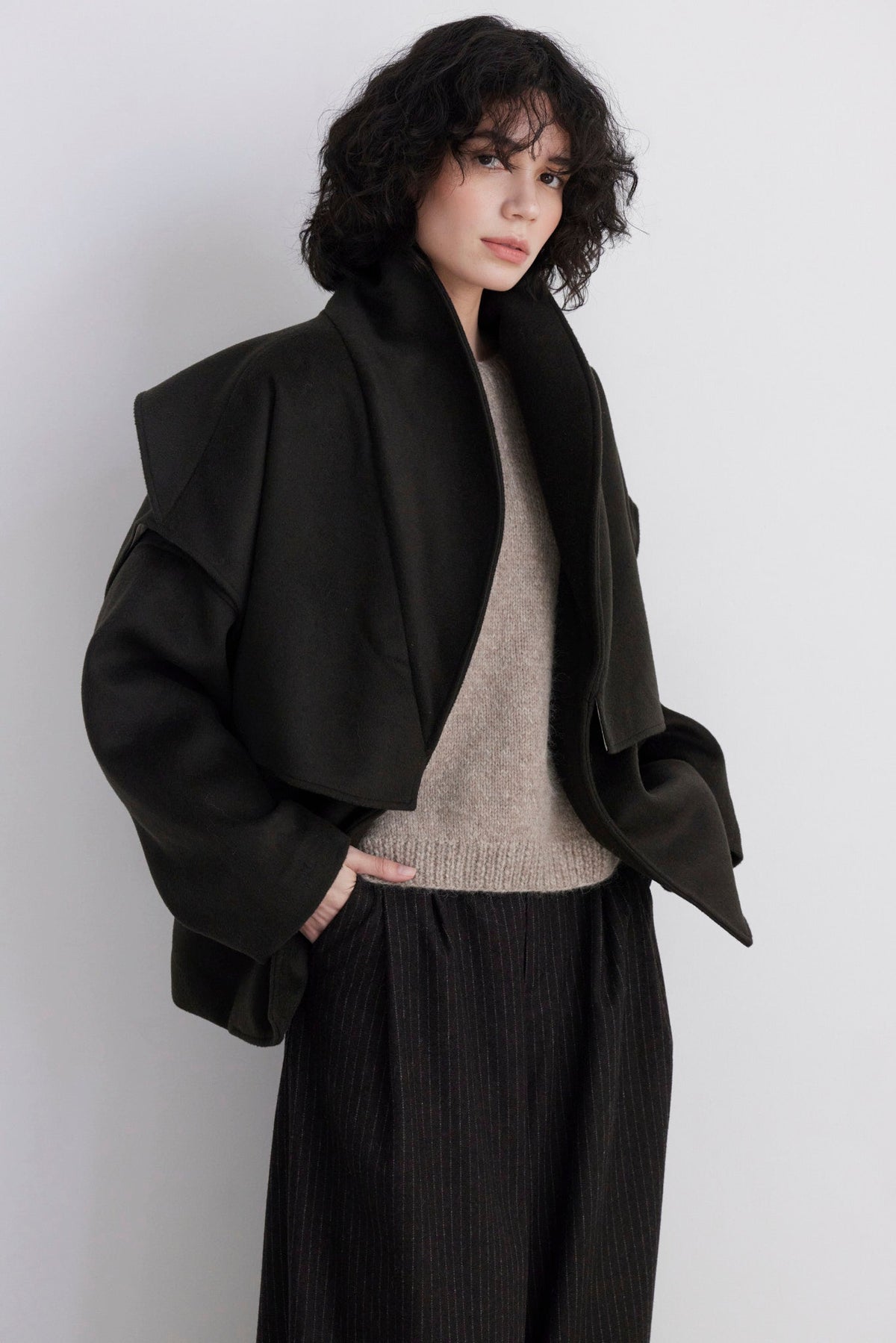 SAMPLE FW26 - Ryder Coat - Moss Samples CHRISTINE ALCALAY - 5