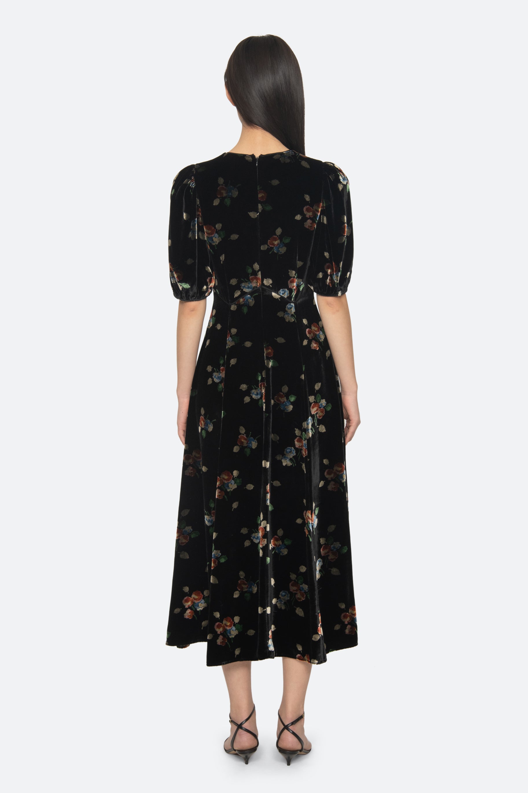Leda Velvet Puff Slv Midi Dress SEA NEW YORK