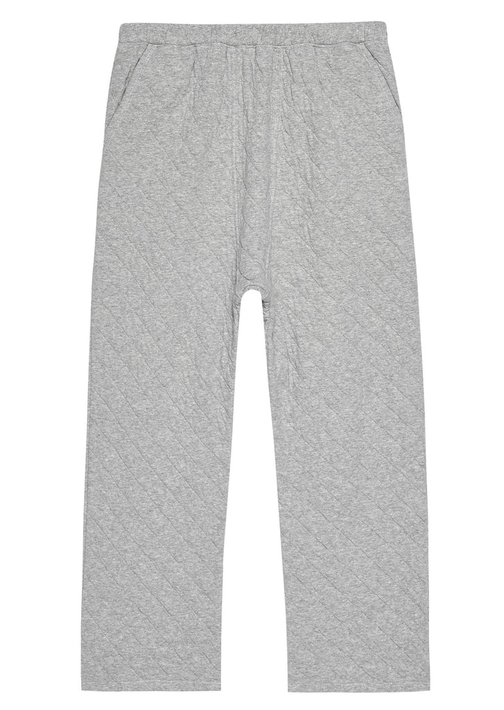 The Quilted Pajama Pant  The Great. Heather Grey 0 