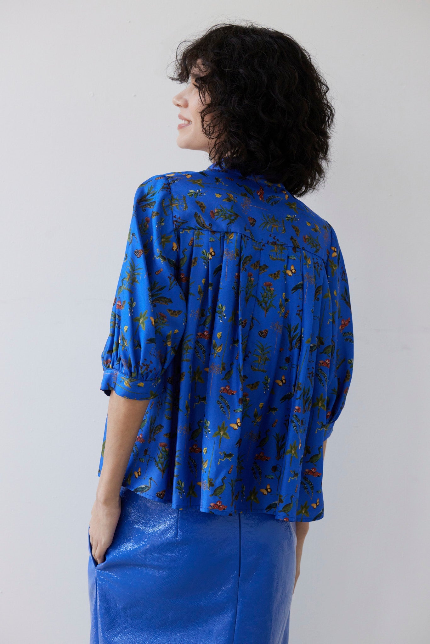Livia Blouse in Audubon Silk Twill Tops CHRISTINE ALCALAY