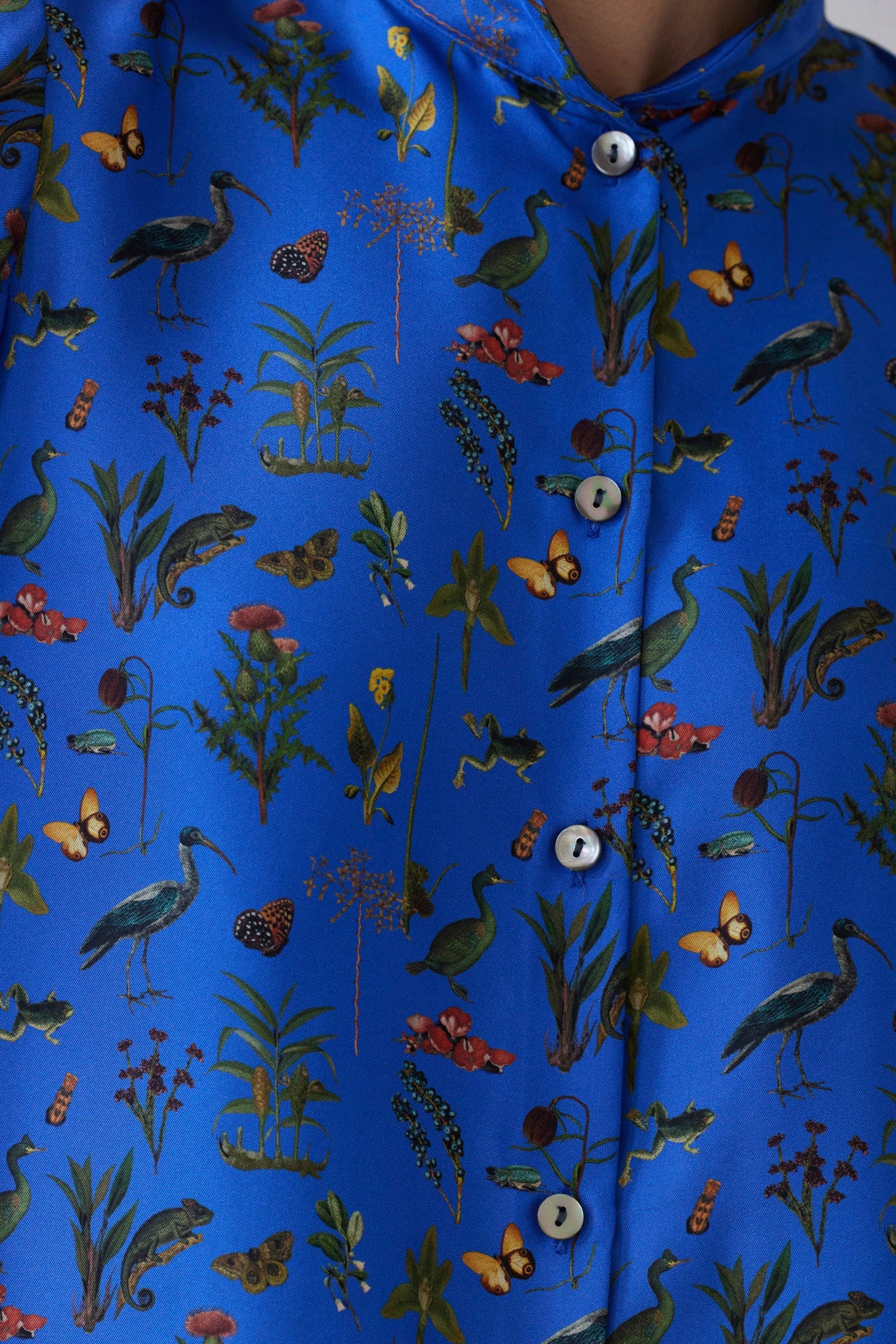 Livia Blouse in Audubon Silk Twill Tops CHRISTINE ALCALAY