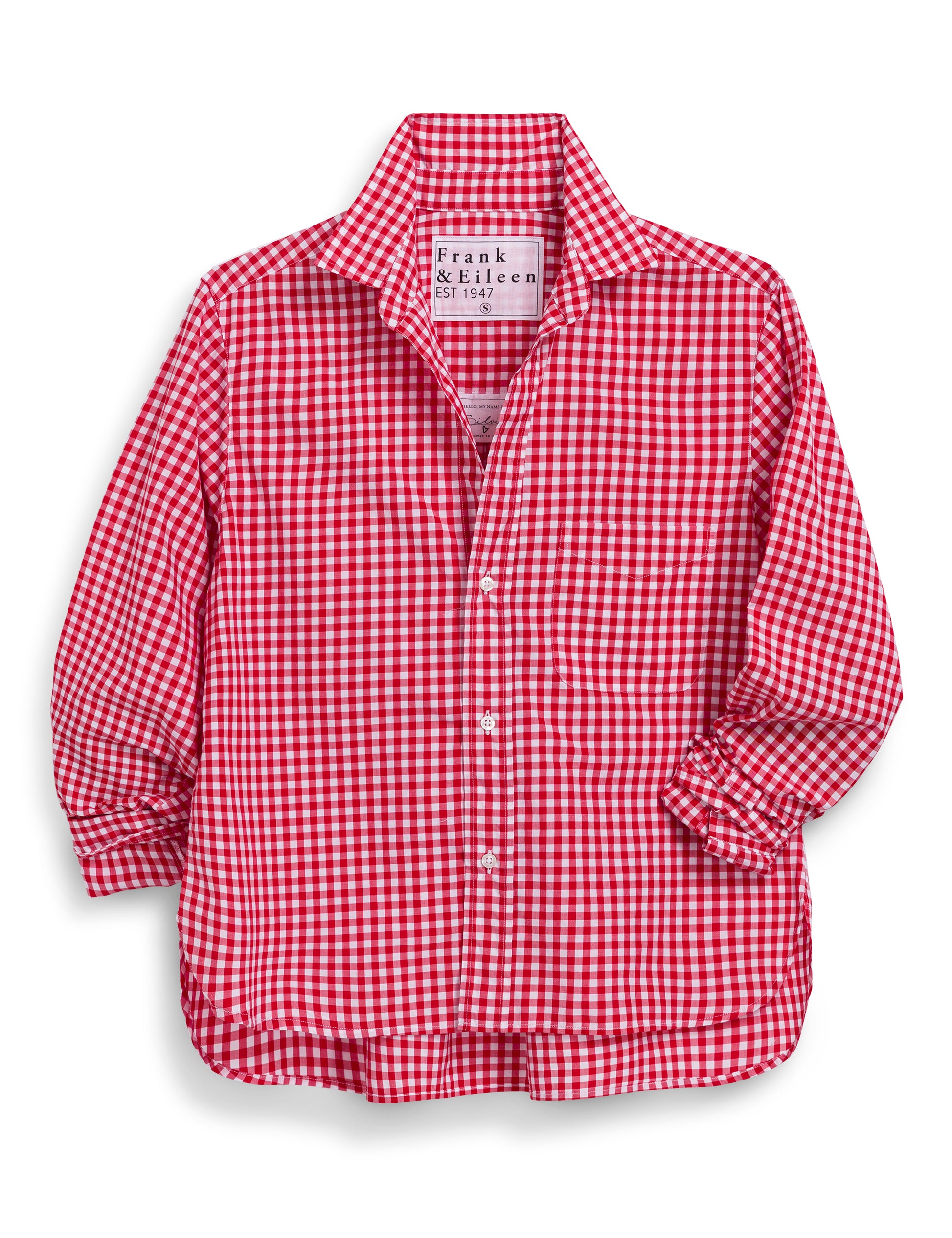 Silvio, Untuckable Button-Up Shirt, Italian Cotton Tops Frank & Eileen