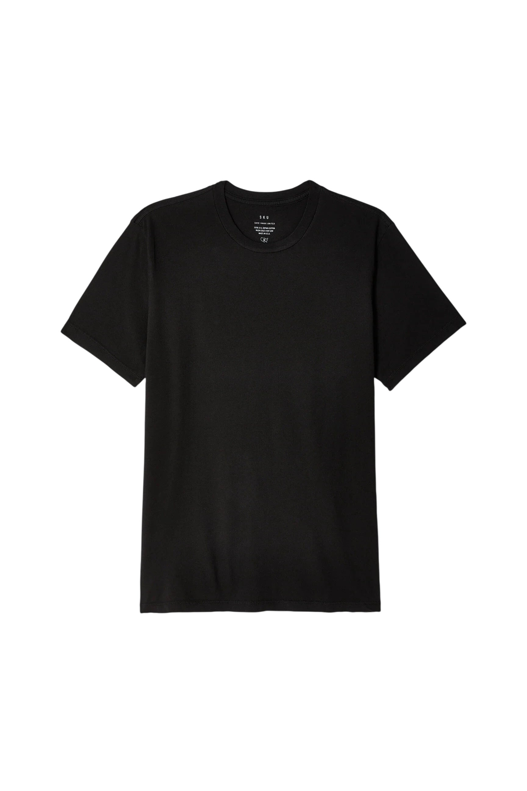S/S Supima Jersey Crew Tee Shirts Save Khaki United Faded Black S