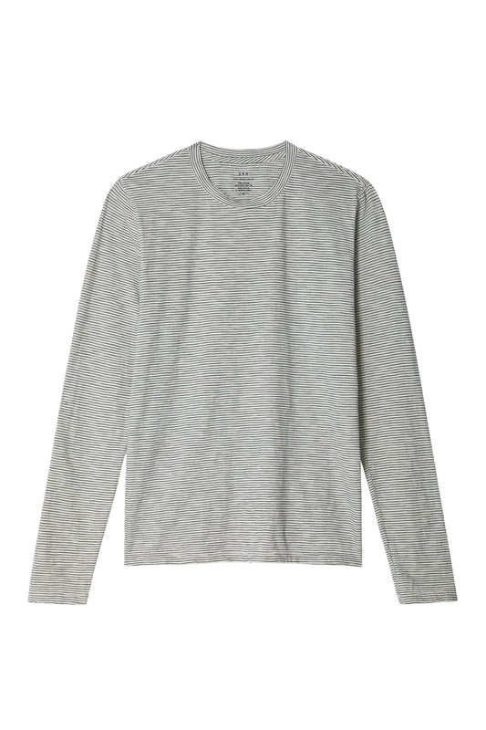Long Sleeve Thin Stripe Tee Tees Save Khaki United Ash S