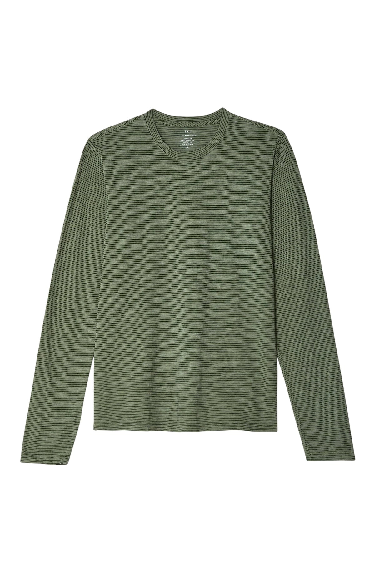 Long Sleeve Thin Stripe Tee Shirts Save Khaki United Rye Grass S