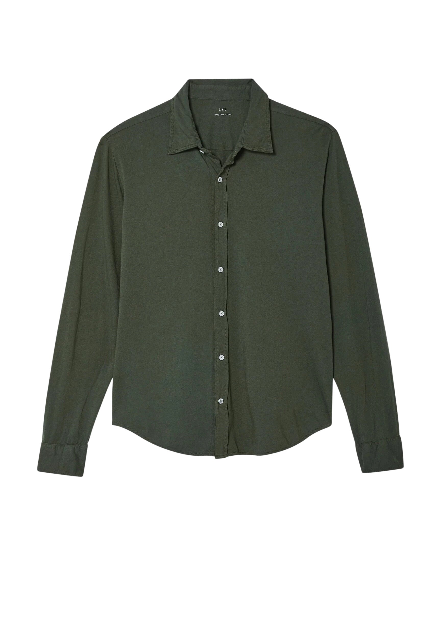 L/S Supima Jersey Easy Shirt Shirts Save Khaki United Basil S