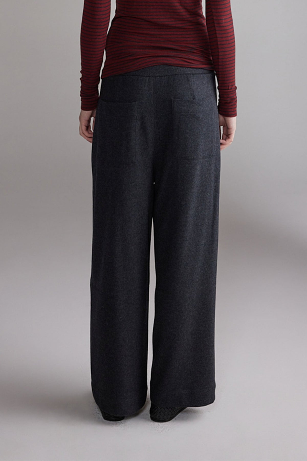 Wool Knit Wide-Leg Pants AMENTE - 3