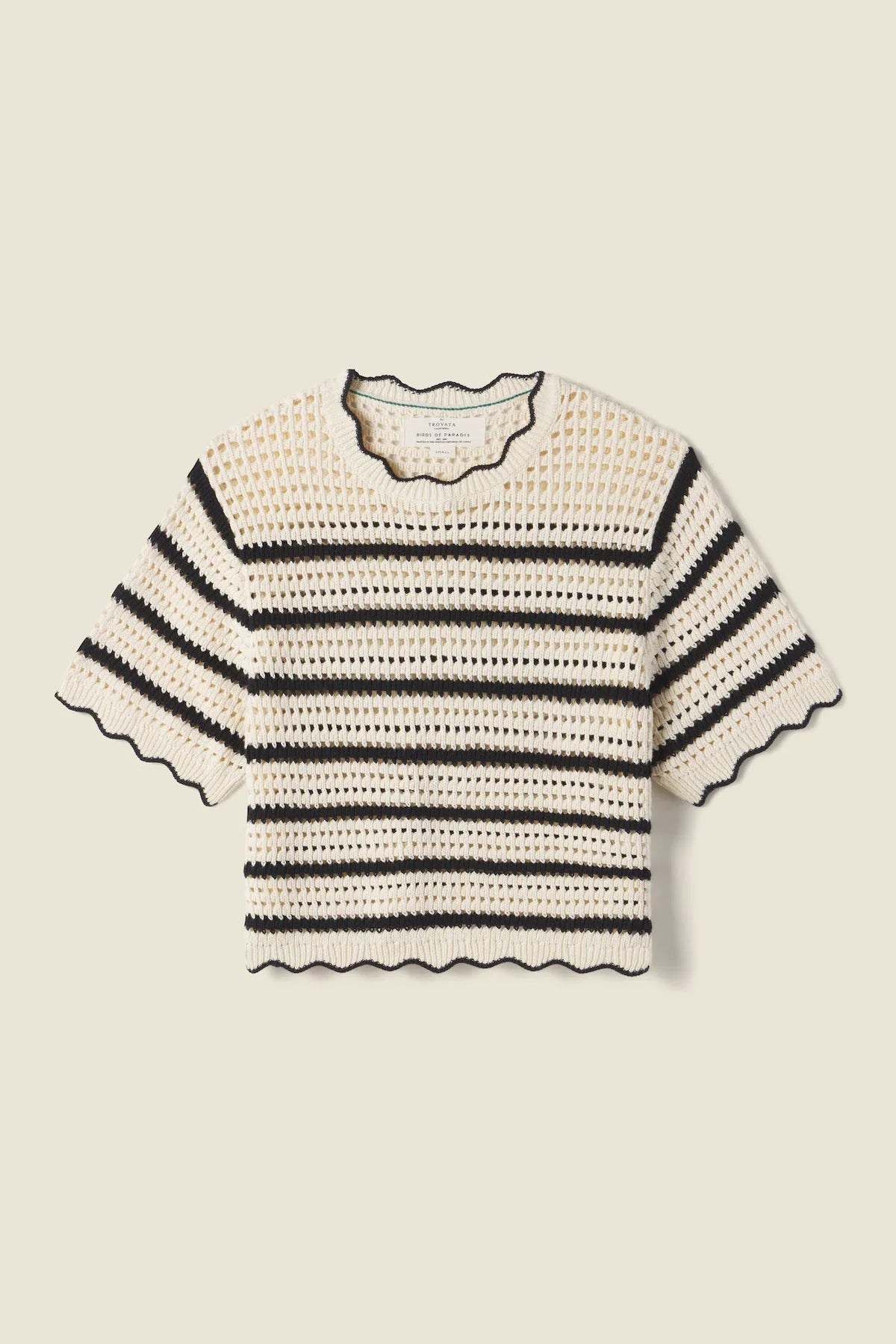 Jules Sweater  Trovata Antique White/Black Stripe S 