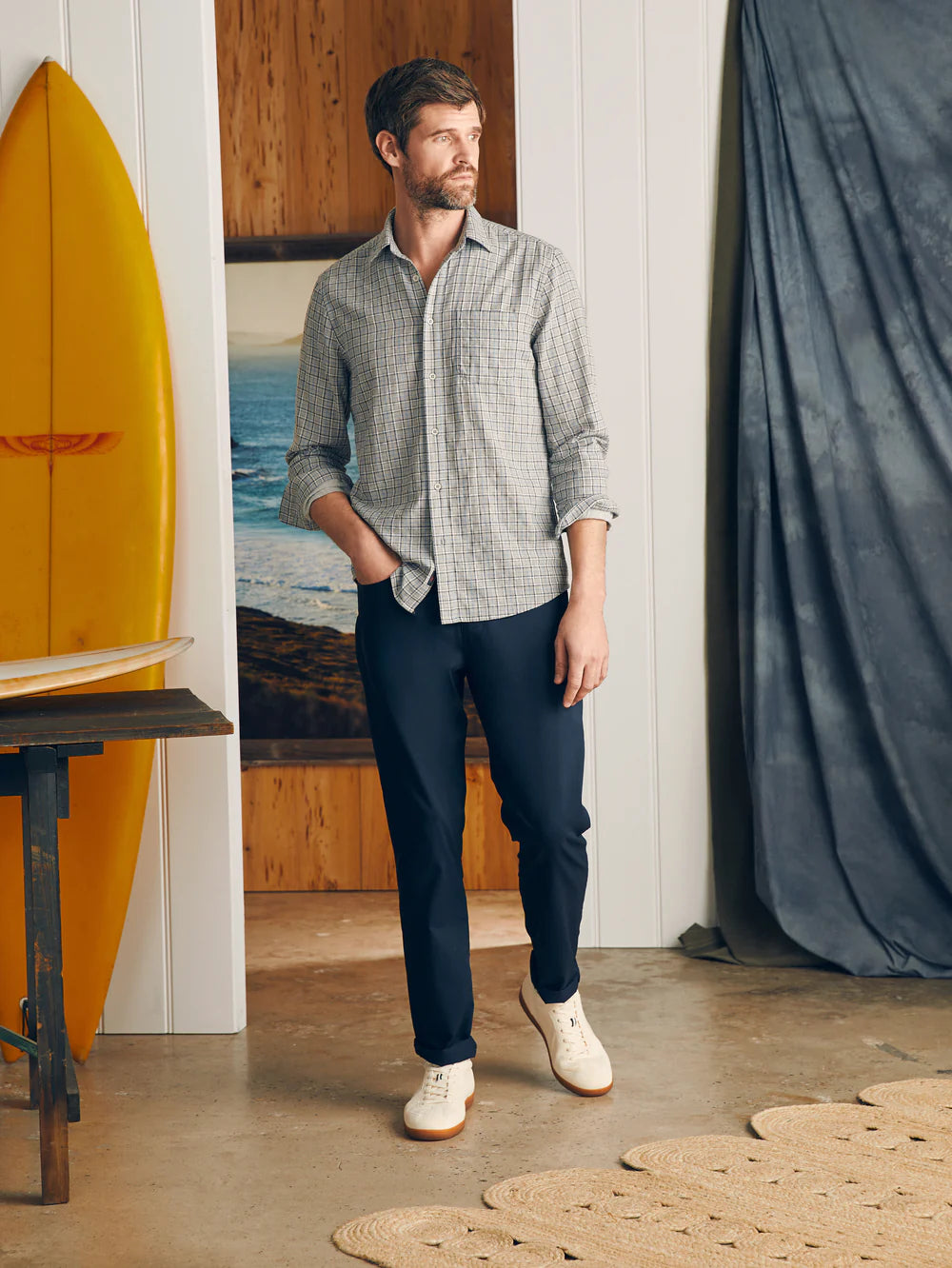 Sunwashed Chambray Shirt Tops Faherty Men   