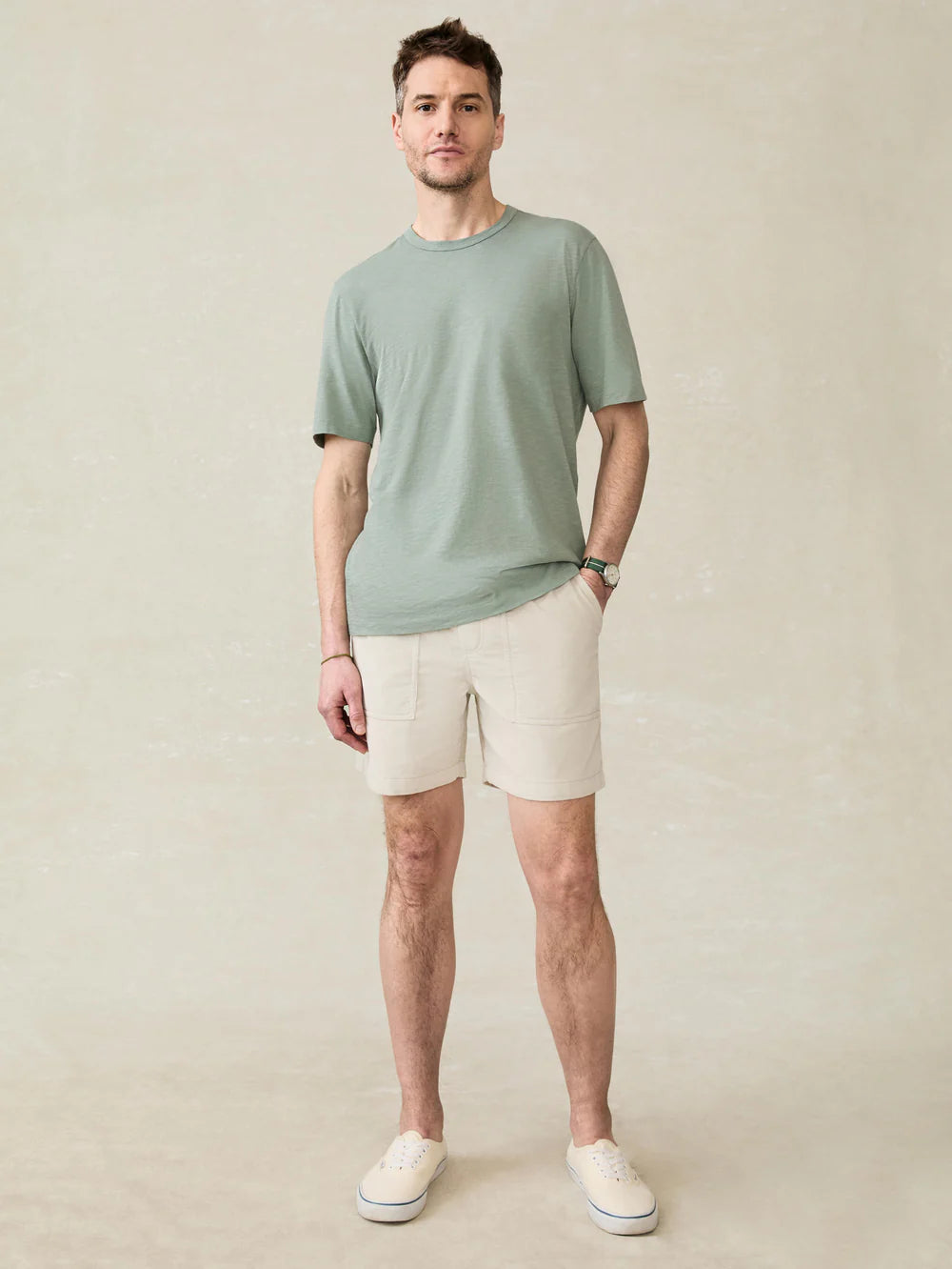 Sunwashed Pocket Tee T Shirts Faherty Sage Creek S