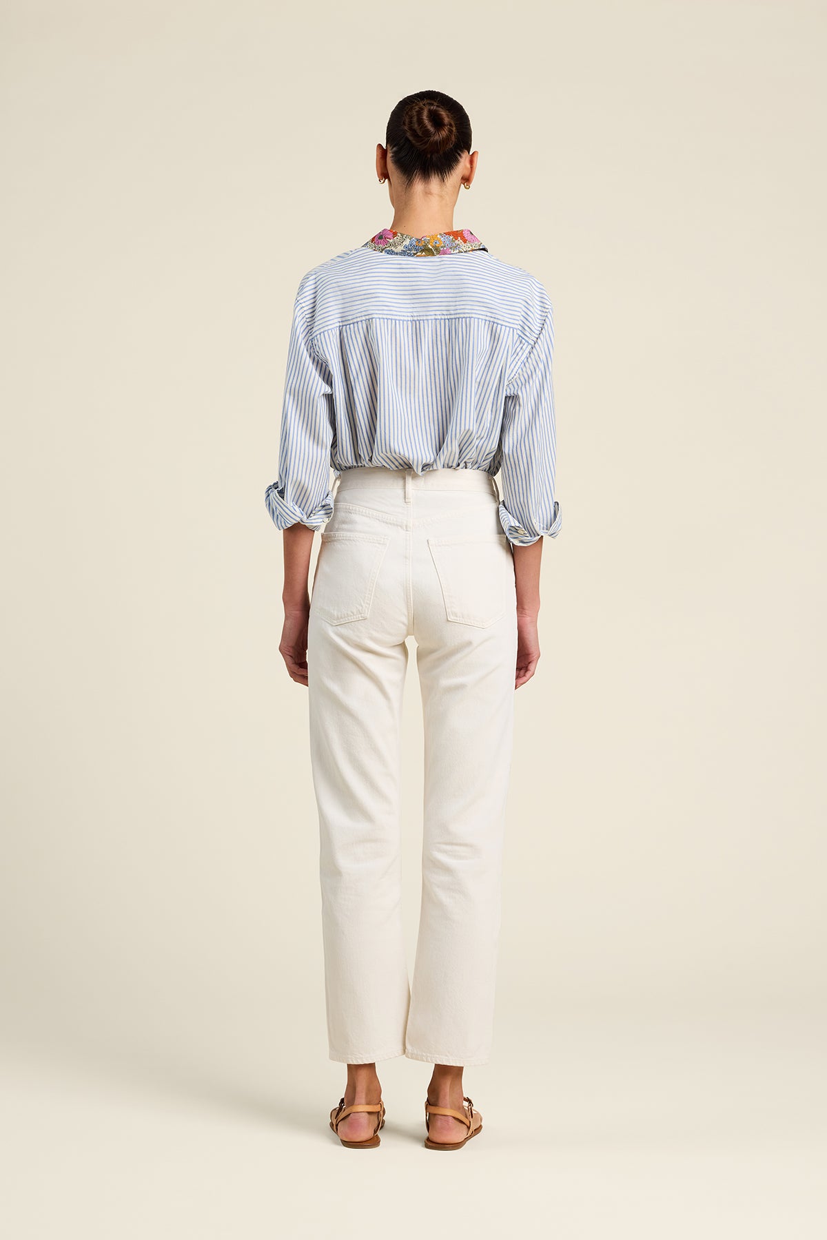 Blake Oversized Shirt - Seaside Stripe Tops Trovata