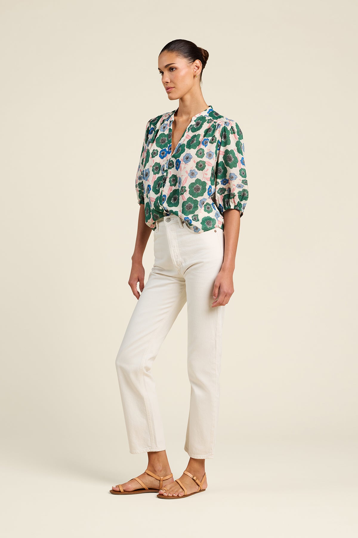 Loren Blouse - Greenhouse Bloom Tops Trovata