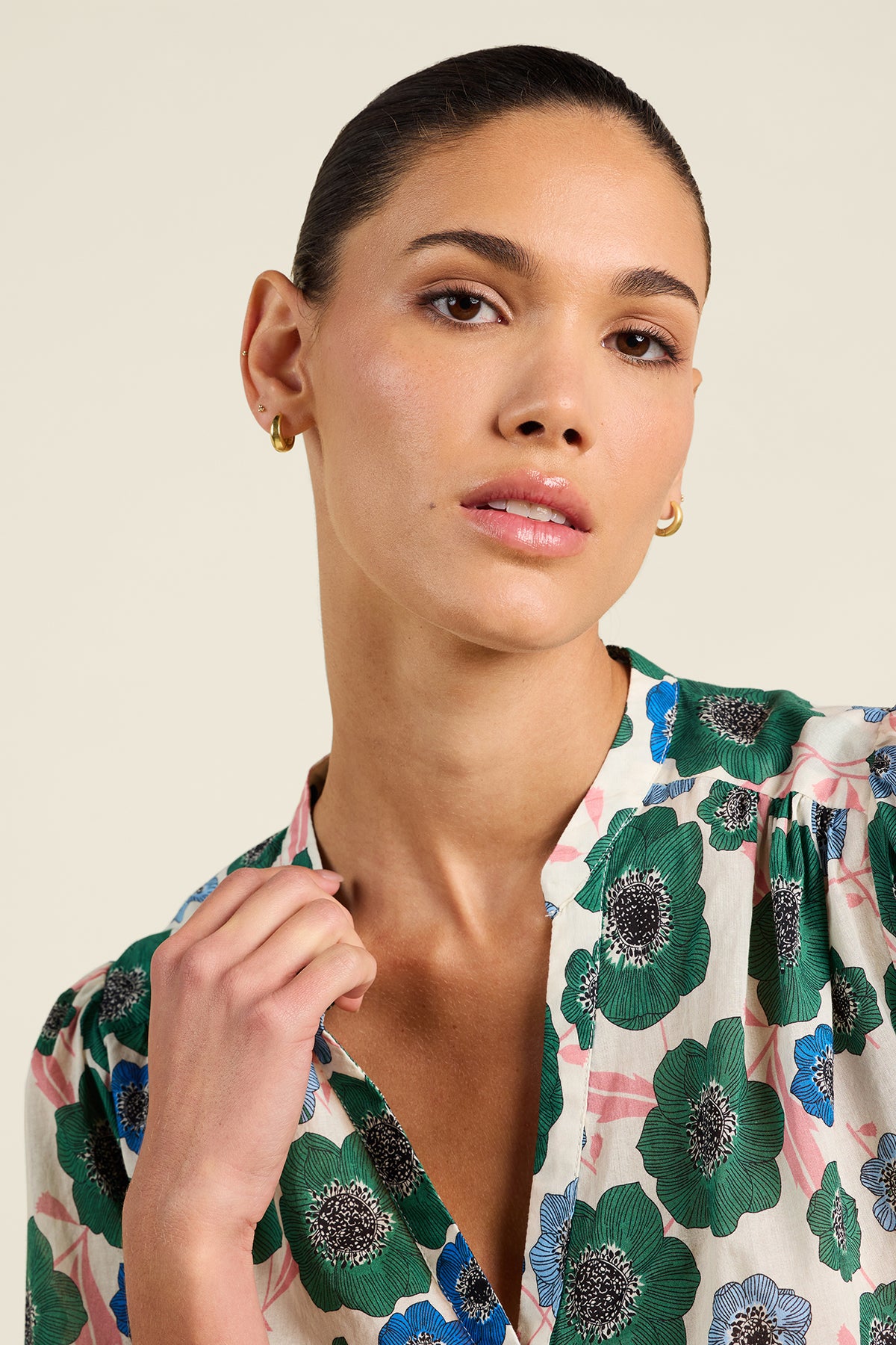 Loren Blouse - Greenhouse Bloom Tops Trovata