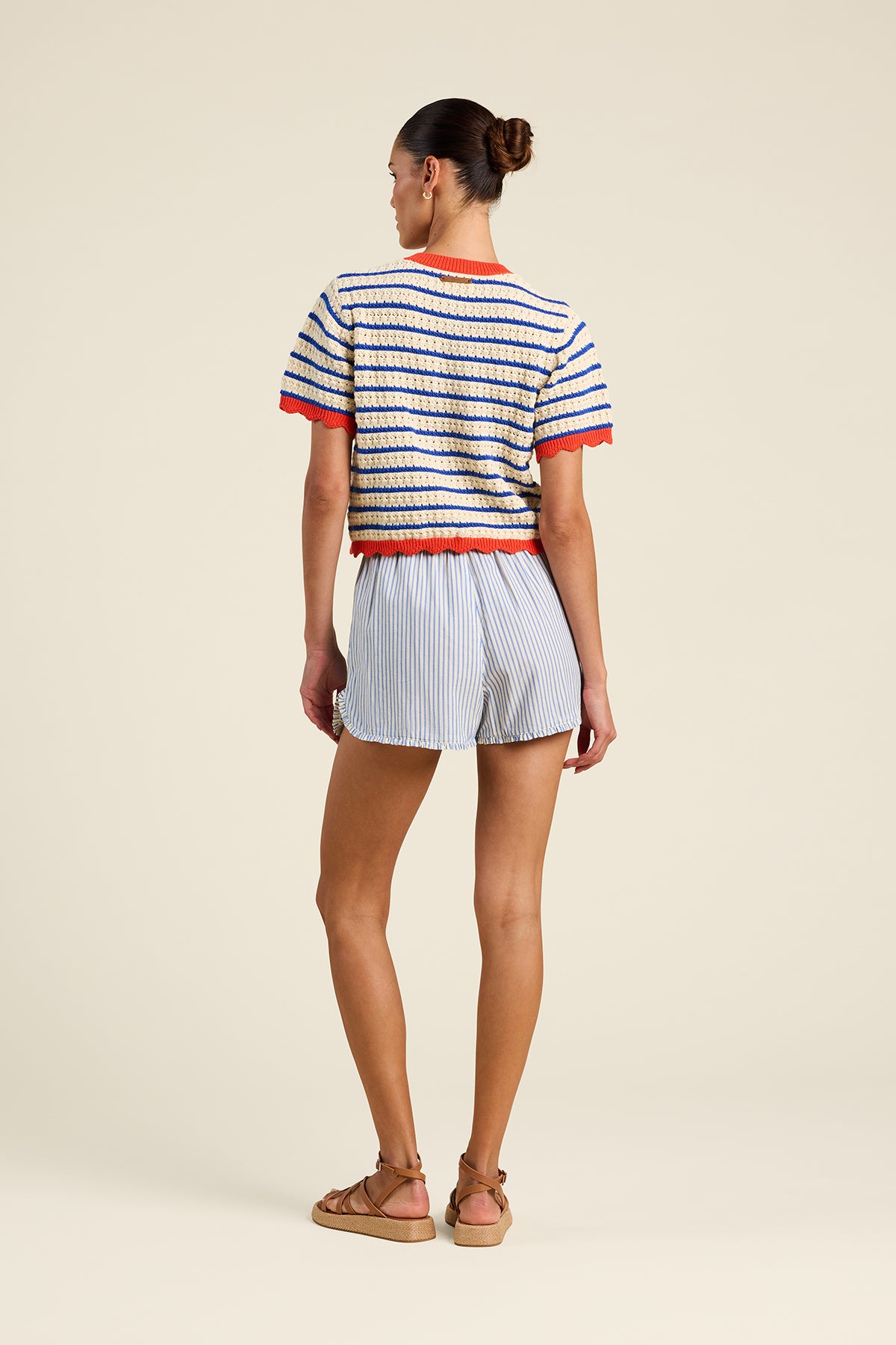 Aurora S/S Cardigan Antique White Tops Trovata