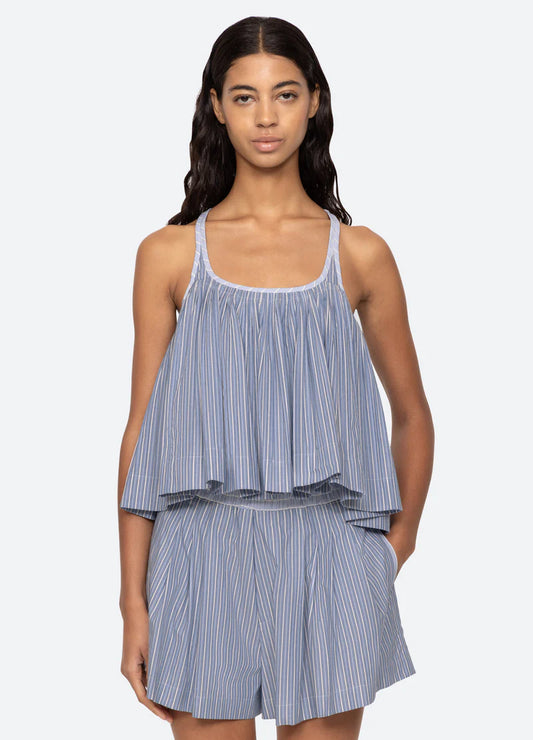 Helmi Striped Shirting Tank Tops SEA NEW YORK