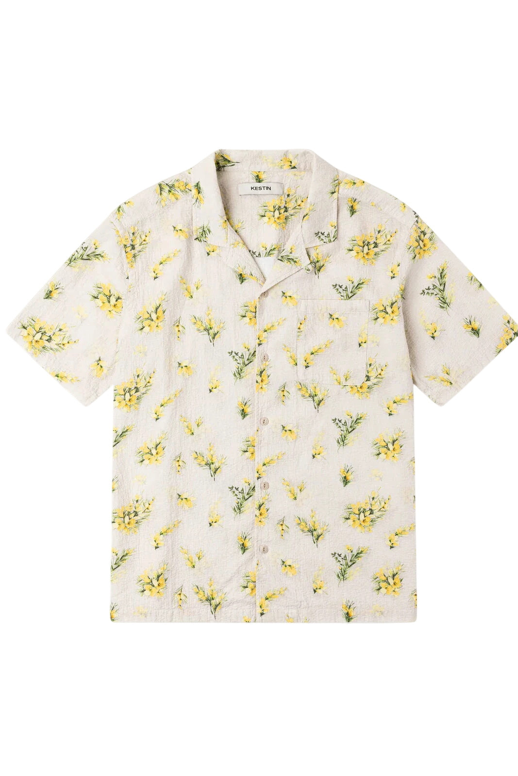 Crammond Shirt - Gorse Print Shirts Kestin Ecru S