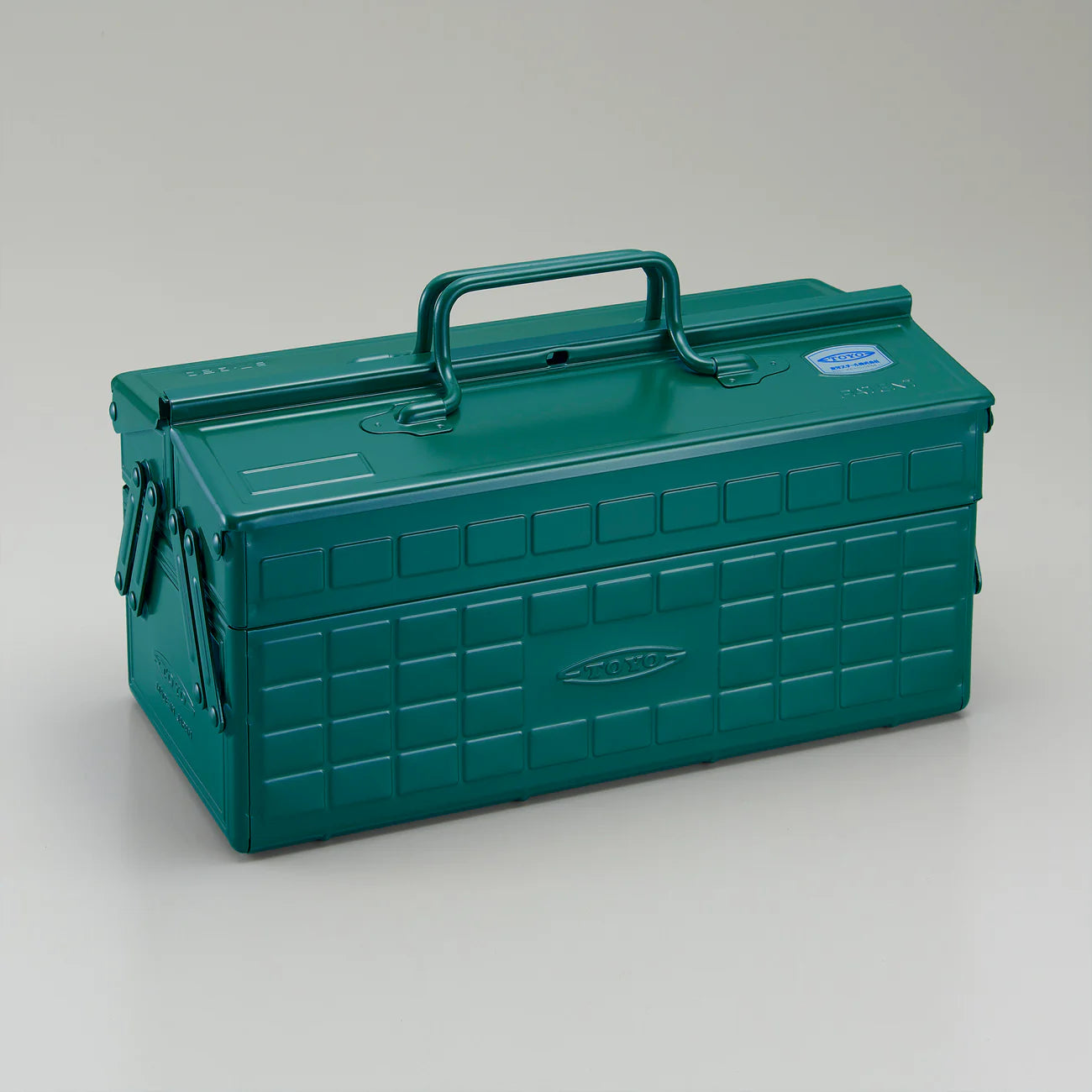 Steel Toolbox w/ Lid & Trays Home Toyo Antique Green  