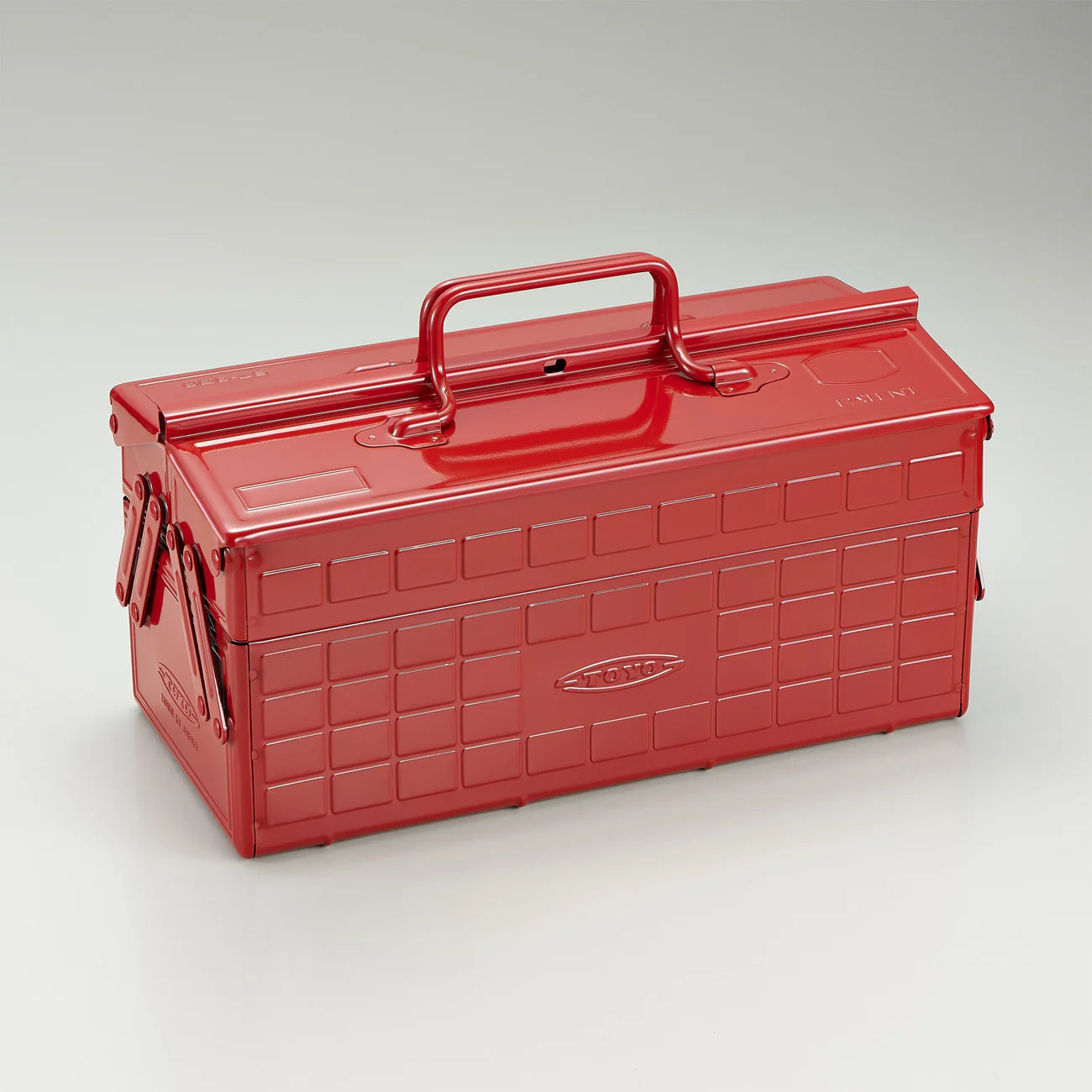 Steel Toolbox w/ Lid & Trays Home Toyo Red  