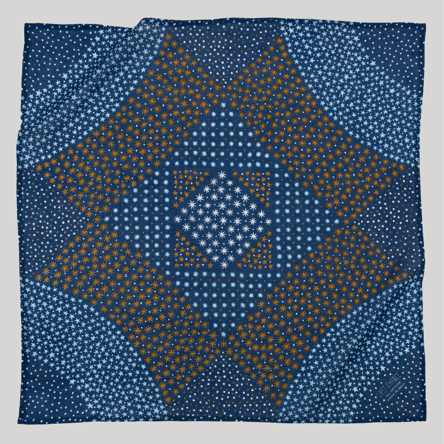 Cotton Starry Bandana / Navy Scarves Last Chance Textiles