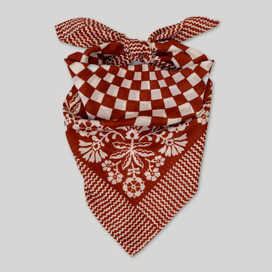 Cotton Sundial Bandana / Chili Scarves Last Chance Textiles