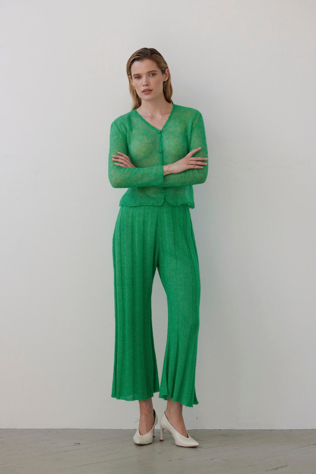 Sandra Ribbed Alpaca Knit Pant Pants CHRISTINE ALCALAY