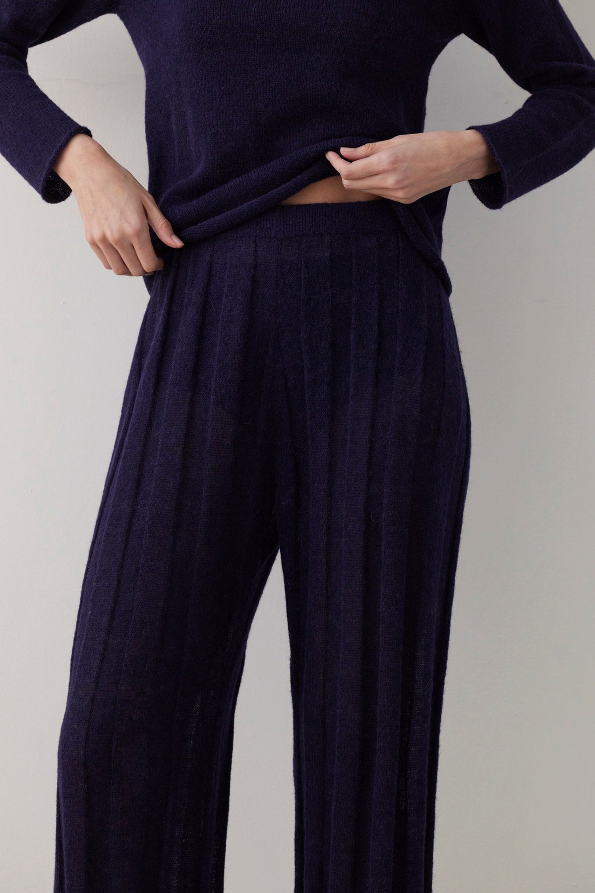Sandra Ribbed Alpaca Knit Pant Pants CHRISTINE ALCALAY - 3