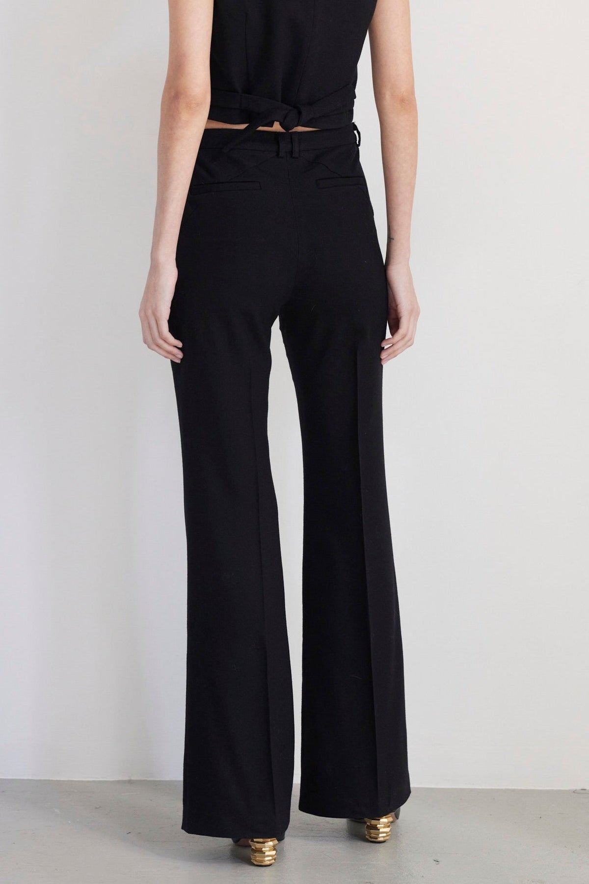 SAMPLE FW26 - Sandy Flared Leg Trouser in Wool - Black Samples CHRISTINE ALCALAY - 3