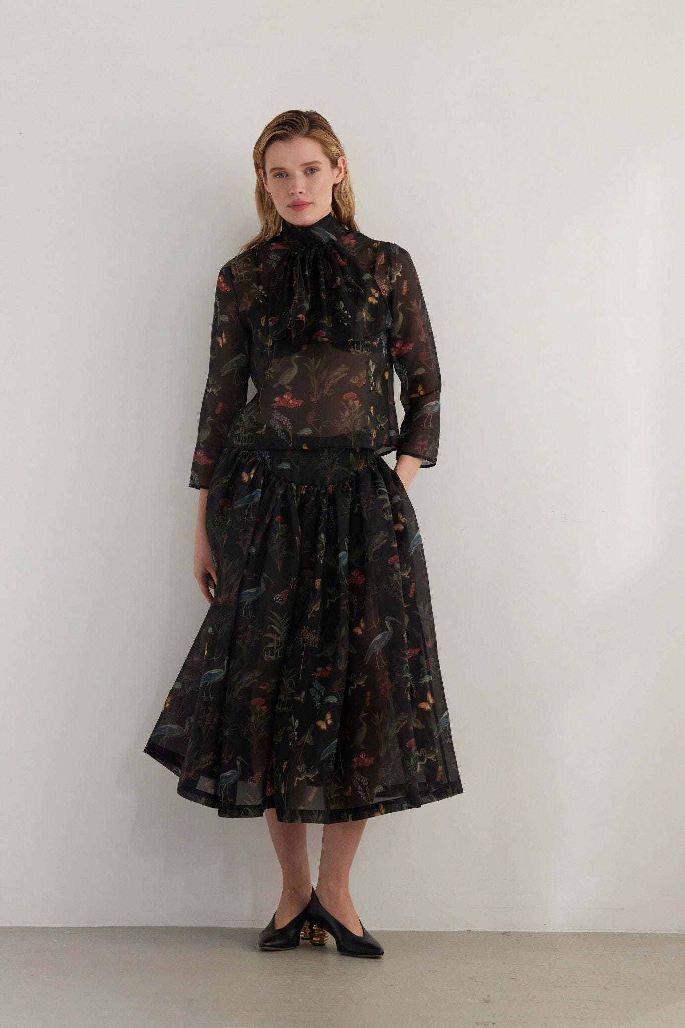 Scarlett Top in Audubon Silk Organza Tops CHRISTINE ALCALAY - 2
