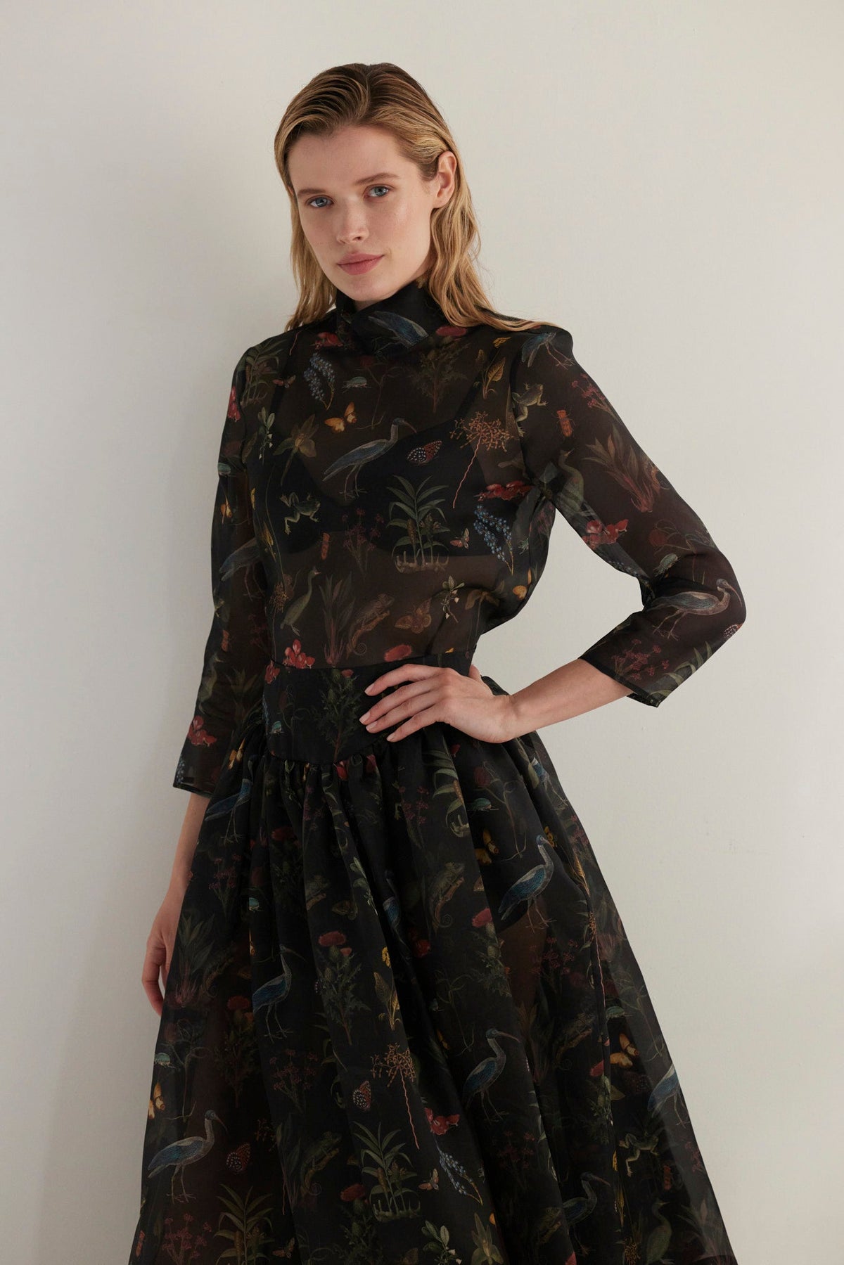 Scarlett Top in Audubon Silk Organza Tops CHRISTINE ALCALAY - 3