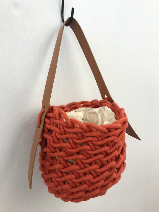 Clio Bag bags ALIENINA Rust&caramel leather &ivory  