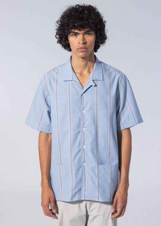 Embroidered S/S Shirt SHIRT Unfeigned Denim S 