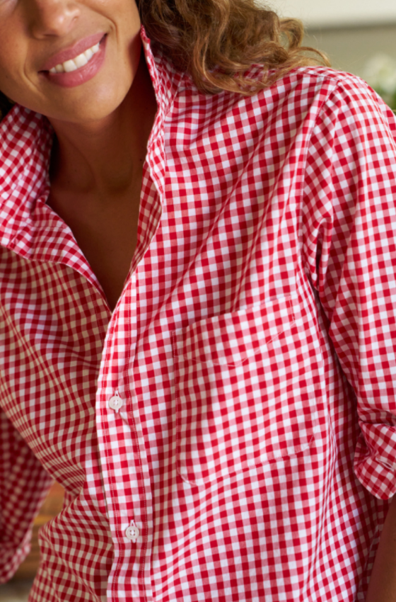 Silvio, Untuckable Button-Up Shirt, Italian Cotton Tops Frank & Eileen