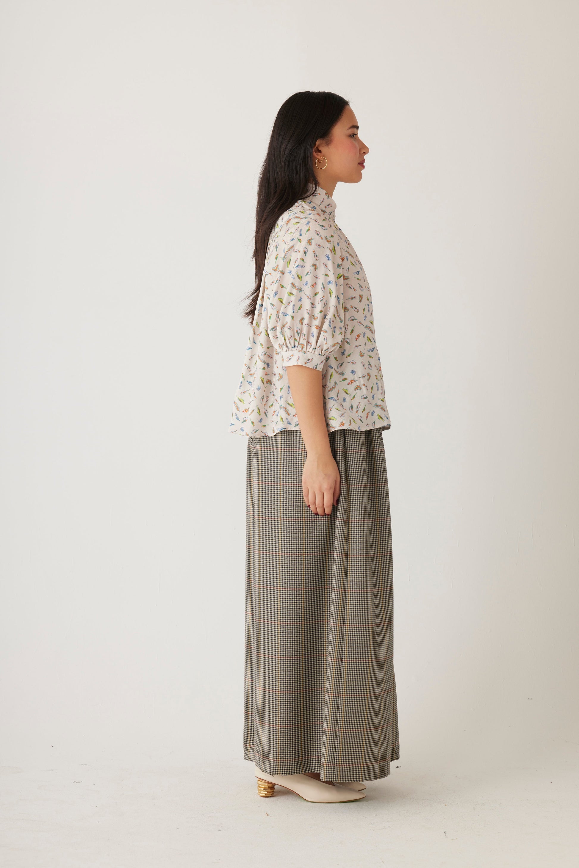 Livia Blouse in Bird Print Tops CHRISTINE ALCALAY