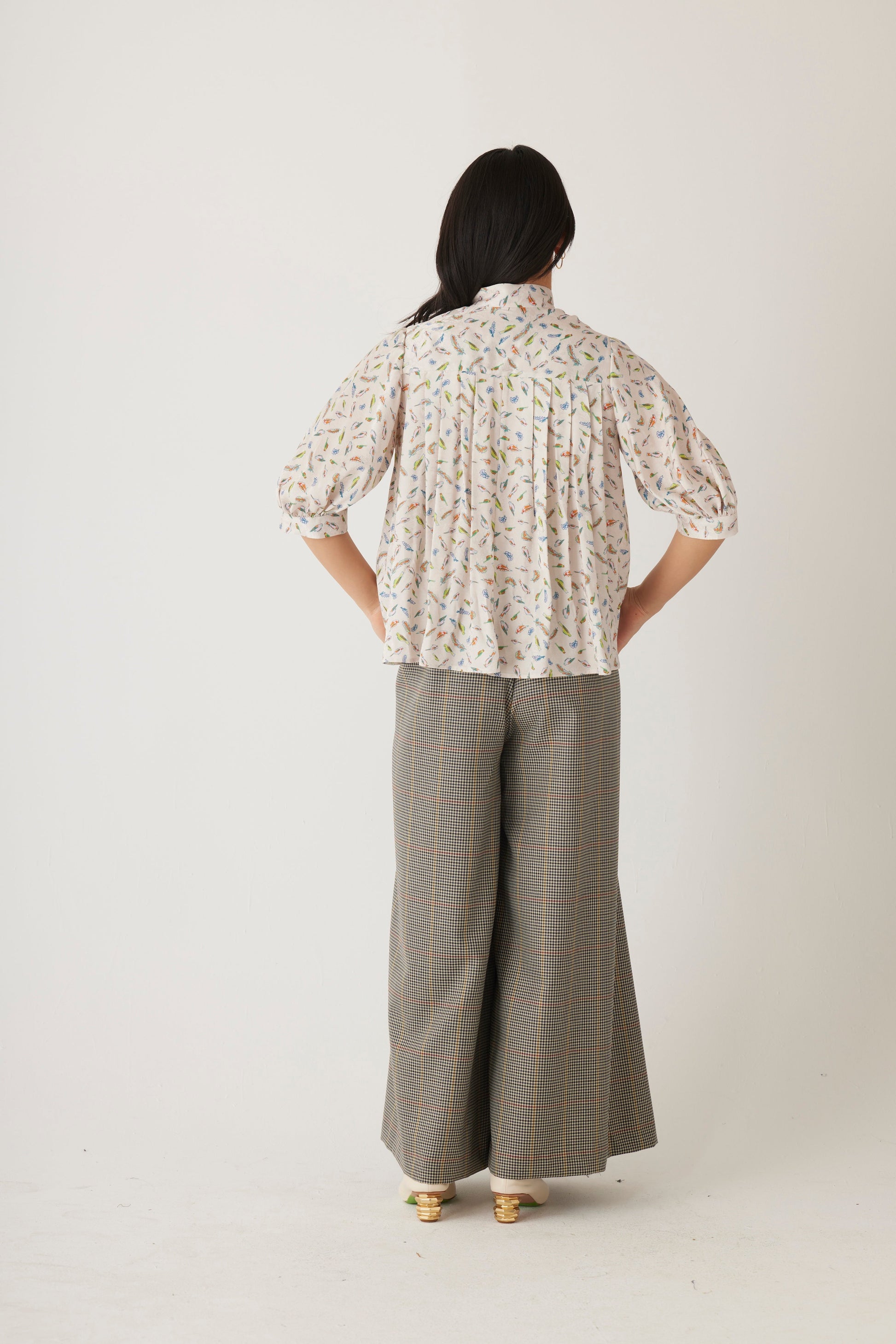 Livia Blouse in Bird Print Tops CHRISTINE ALCALAY