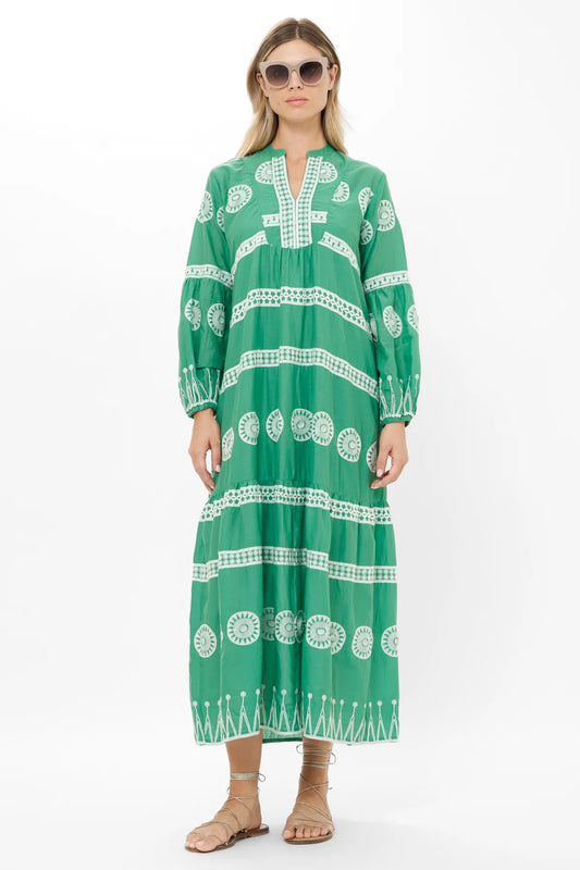 Long Sleeve Yoke Maxi Dresses Oliphant