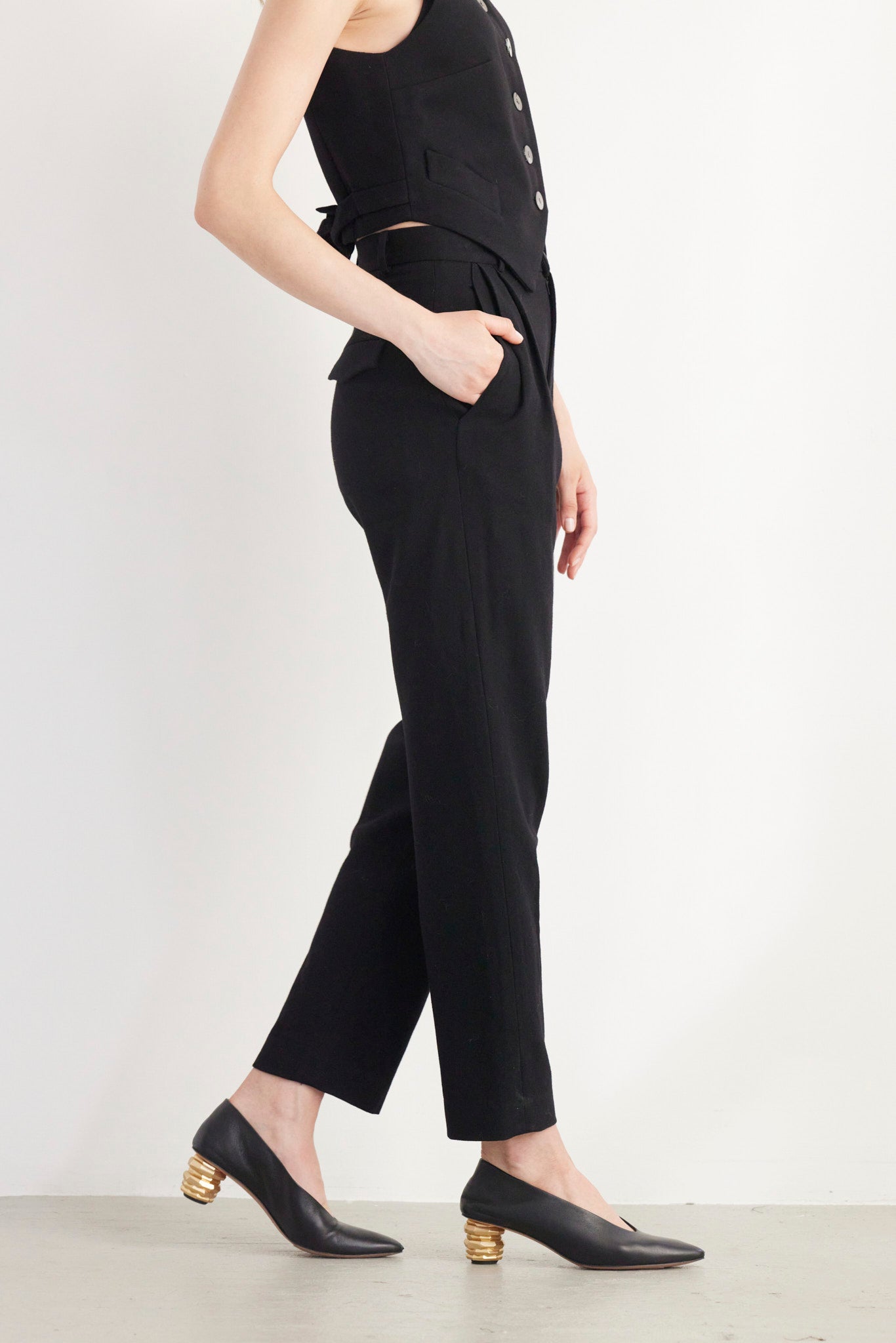 Sophia Tapered Pant in Wool Pants CHRISTINE ALCALAY - 4