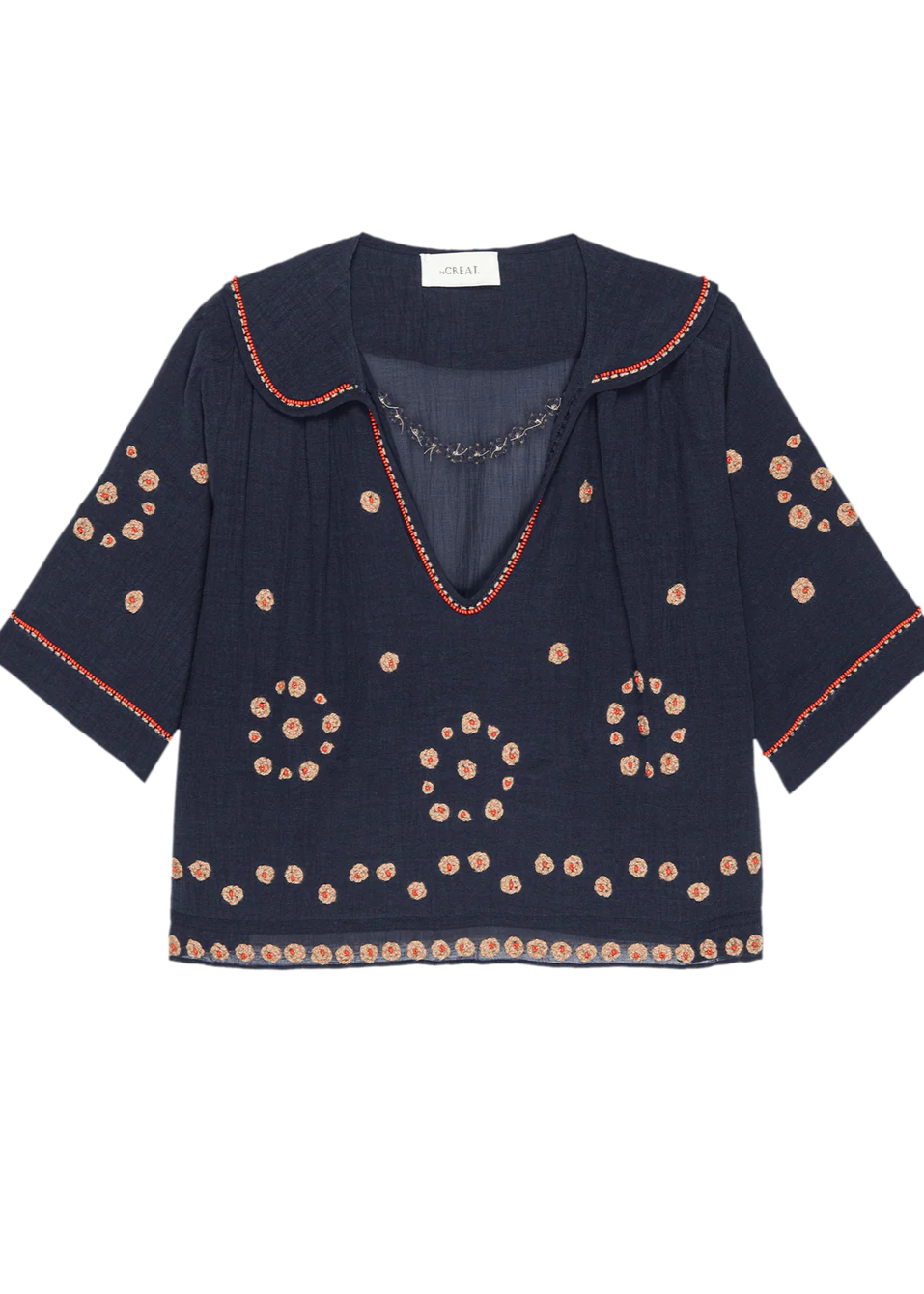 The Beaded Vintage Sailor Top Tops The Great.