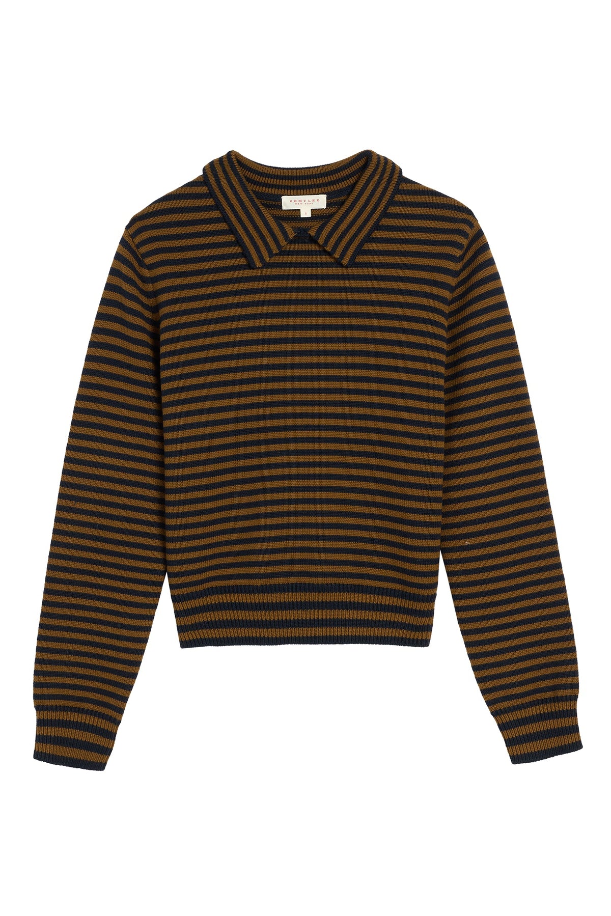 Nadia Stripe Wool Cotton Polo Sweater DEMYLEE New York - 3